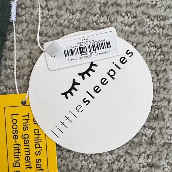 Little Sleepies Grove Green Zippy - Picture 2 of 4